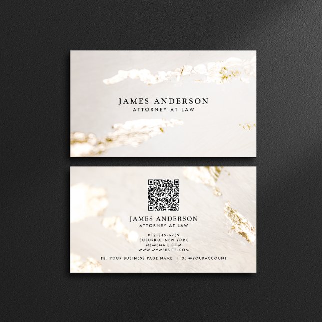 Modern Classy Faux Gold Foil Professional Business Card (Creator Uploaded)