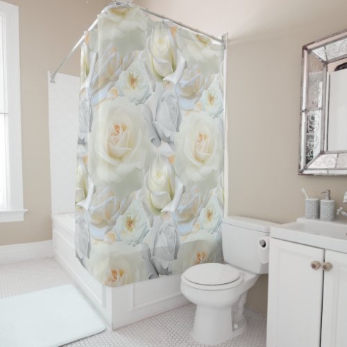 MODERN CLASSY  FLORAL SHOWER CURTAIN