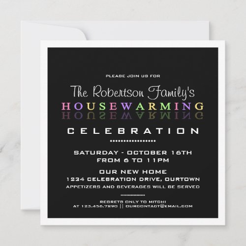 Modern Classy Housewarming Party Invitations
