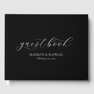 Modern Classy Minimal Script Custom Wedding Guest Book