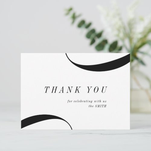 Modern classy minimalist thank you card