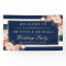 Modern Classy Navy Blue Floral Wedding Party