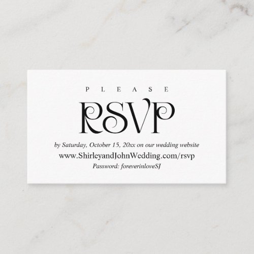 Modern Classy Online RSVP Invites Reply Cards