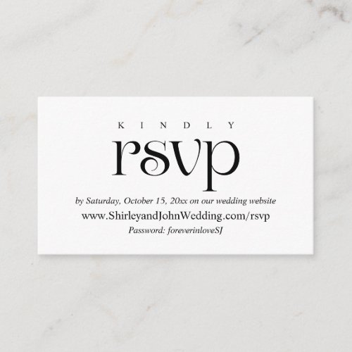 Modern Classy Online RSVP Invites Reply Cards