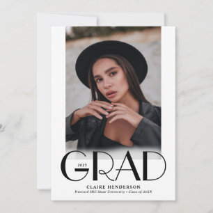 Modern Classy Overlay Photo Collage Graduation Announcement