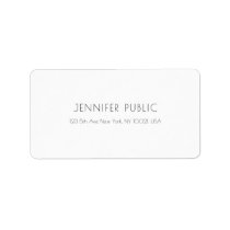 Modern Classy Simple White Template Professional Label Modern Classy Simple White Template Professional Label