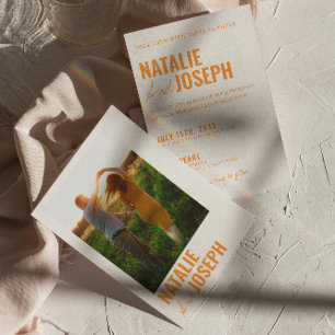 Modern Classy Traditional Colorful Photo Wedding Invitation