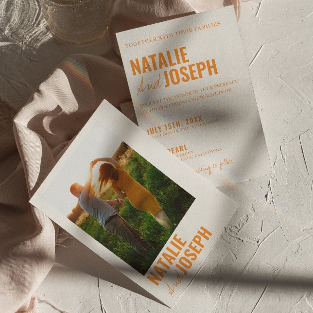 Modern Classy Traditional Colorful Photo Wedding Invitation (Creator Uploaded)