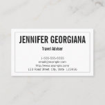 [ Thumbnail: Modern & Classy Travel Adviser Business Card ]