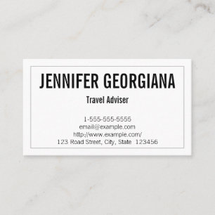Modern & Classy Travel Adviser Business Card