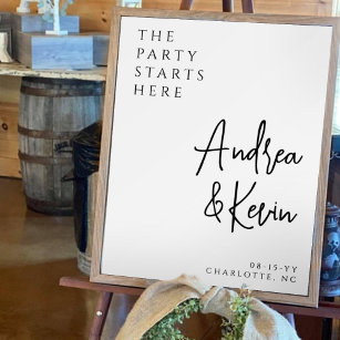 Modern Classy Wedding Party Welcome Sign