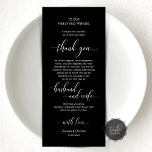 Modern Classy Wedding Place Setting Thank You Card<br><div class="desc">This is the Modern classy white and black themed, Dinner Place Setting Thank You Cards. Share the love and show your appreciation to your guests, when they sit down at their seat and read this personalised charming thank you place setting card. It's a wonderful way to kick off your special...</div>