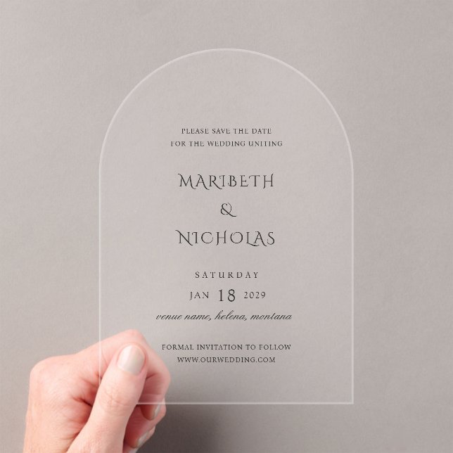 Modern Classy Wedding Save the Date (Insitu (Handheld))