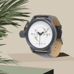 Modern Clean Business logo Minimal brand Company Watch<br><div class="desc">Custom Watch with a simple minimal design. Add your logo and text.</div>