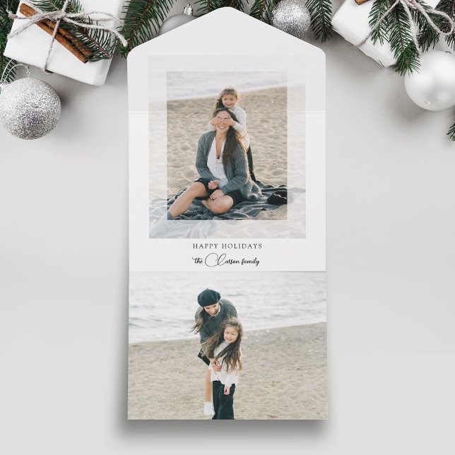 Modern Clean Chic Holiday Photo All-in-One Card (Creator Uploaded)