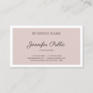 Modern Clean Design Elegant Plain Trendy Luxury Business Card