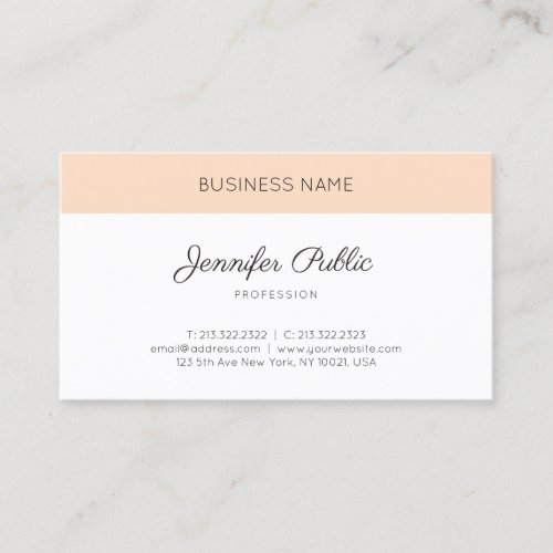 Modern Clean Design Plain Elegant Professional Business Card