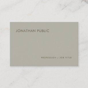 Modern Clean Design Professional Charming Plain Business Card