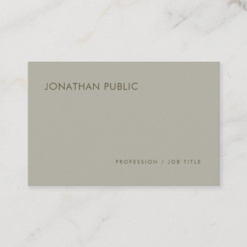 Modern Clean Design Professional Charming Plain Business Card