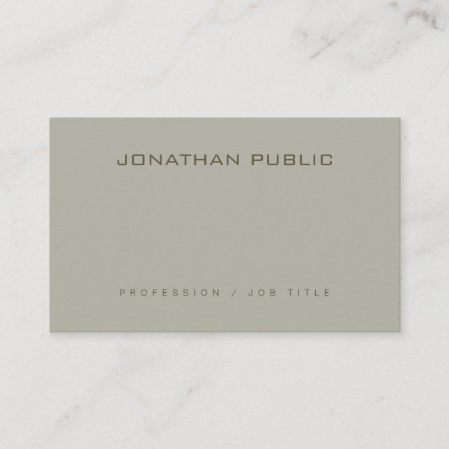 Modern Clean Design Professional Template Chic Business Card (Front)
