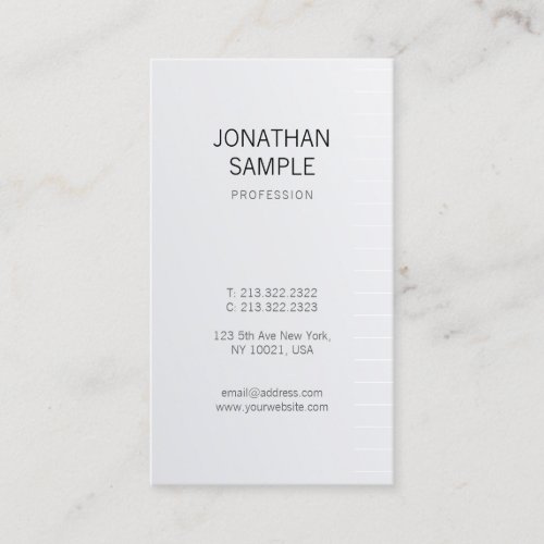 Modern Clean Design Silver Glamour Trendy Luxury Business Card