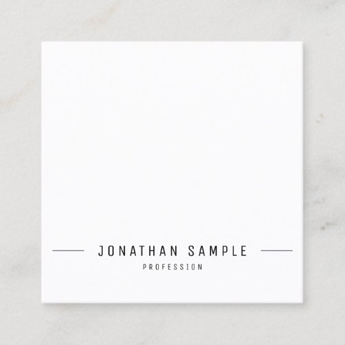Modern Clean Design Trendy Creative Template Cool Square Business Card