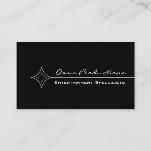Customizable Modern Clean Diamond Business Card, Black &amp; White