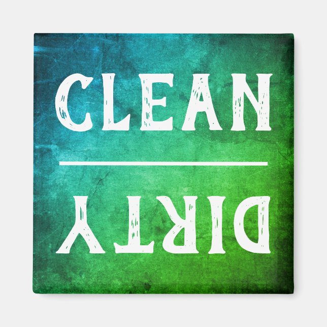 Modern Clean Dirty Dishwasher Magnet (Front)