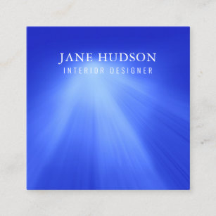 Modern Clean Elegant Design Blue Light Luxurious Square Business Card