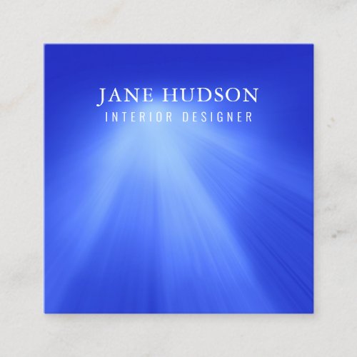 Modern Clean Elegant Design Blue Light Luxurious Square Business Card
