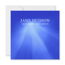 Modern Clean Elegant Design Blue Plain Luxurious Invitation