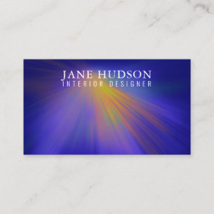 Modern Clean Elegant Design Colorful Light on Blue Business Card