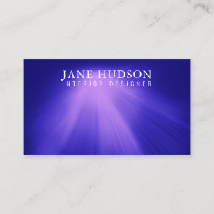 Modern Clean Elegant Design Pink Light on Blue Business Card