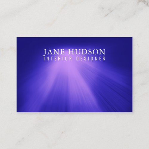 Modern Clean Elegant Design Pink Light on Blue Business Card