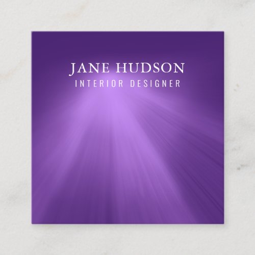 Modern Clean Elegant Design Purple Light Luxurious Square Business Card