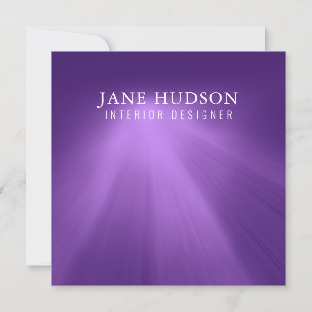 Modern Clean Elegant Design Purple Plain Luxurious Invitation (Front)