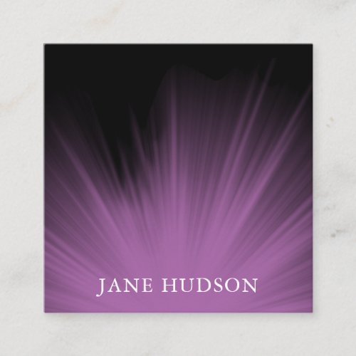 Modern Clean Elegant Design Purple Plain Luxurious Square Business Card