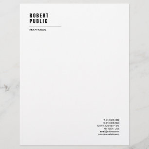 Modern Clean Initial Elegant White Professional Letterhead