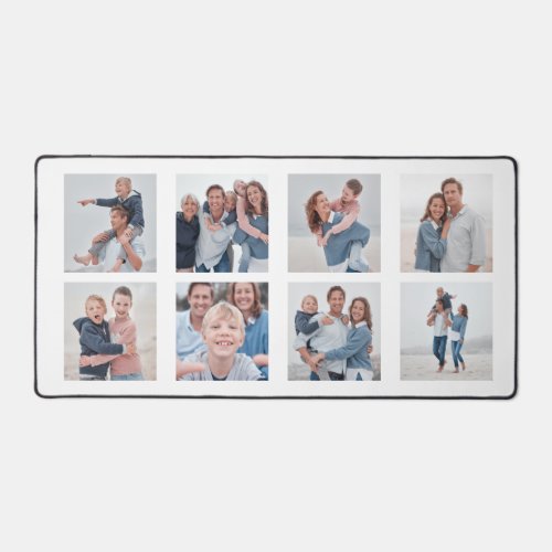 Modern Clean Multi_Photo Collage Desk Mat