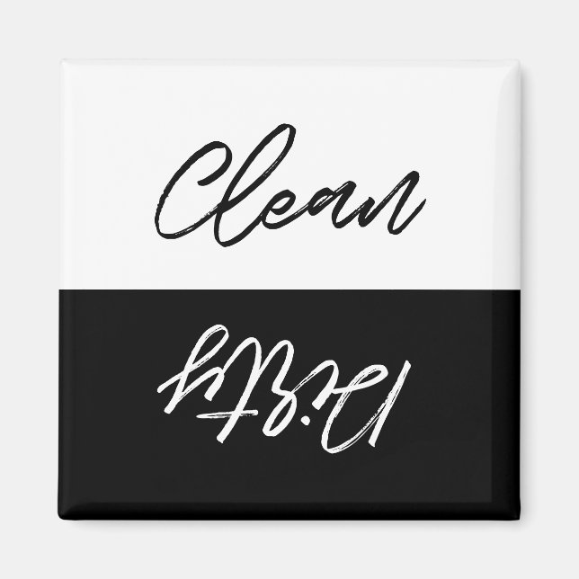 Modern Clean or Dirty dishwasher Magnet (Front)