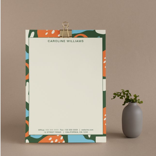 Modern Clean Pattern Abstract Artwork Monogram Letterhead (Creator Uploaded)