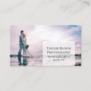Modern Clean Photo Professional Photographer Business Card