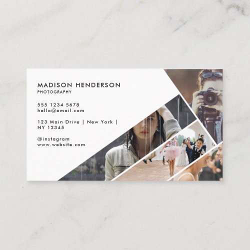 Modern  Clean Photography Business Card