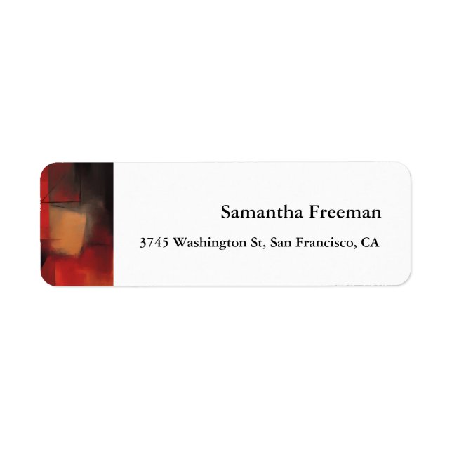 Modern Clean Plain Abstract Art Minimalist Label (Front)