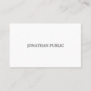 Modern Clean Professional Elegant Plain Trendy Business Card