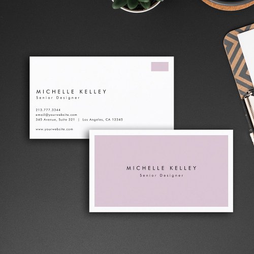 Modern Clean Simple Stylish 2 Tone  Business Card