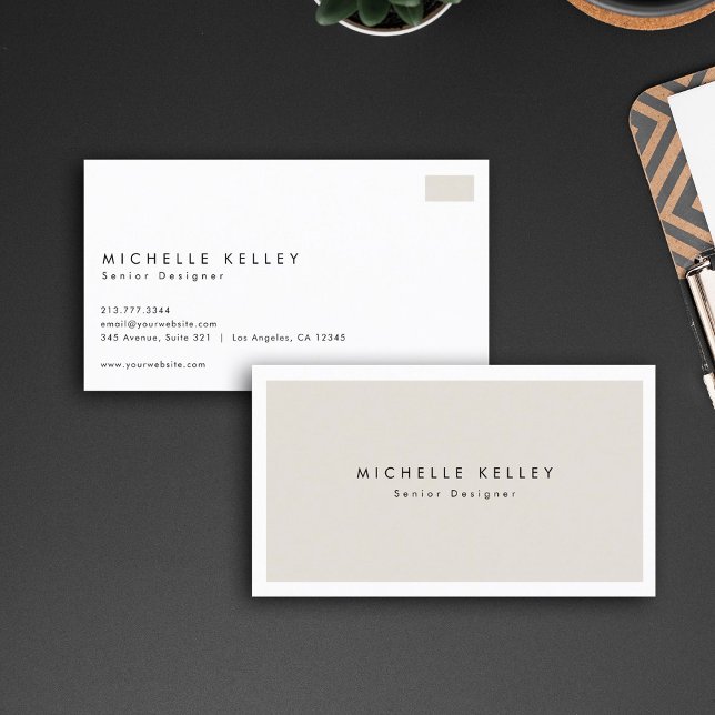 Modern Clean Simple Stylish 2 Tone  Business Card (Striking Stylish yet Simple modern business card design)