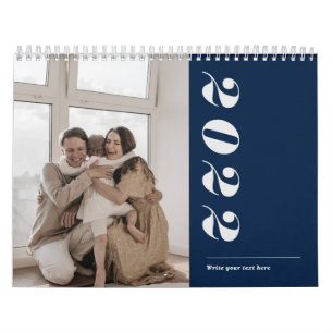 modern clean simple stylish typography family calendar