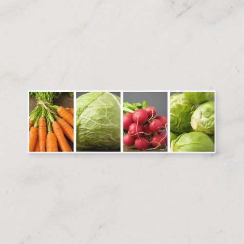 Modern Clean Vegetables Photo Nutritionist Mini Business Card