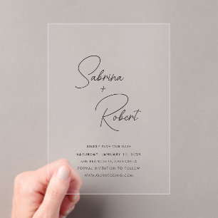 Modern Clean Wedding Save the Date